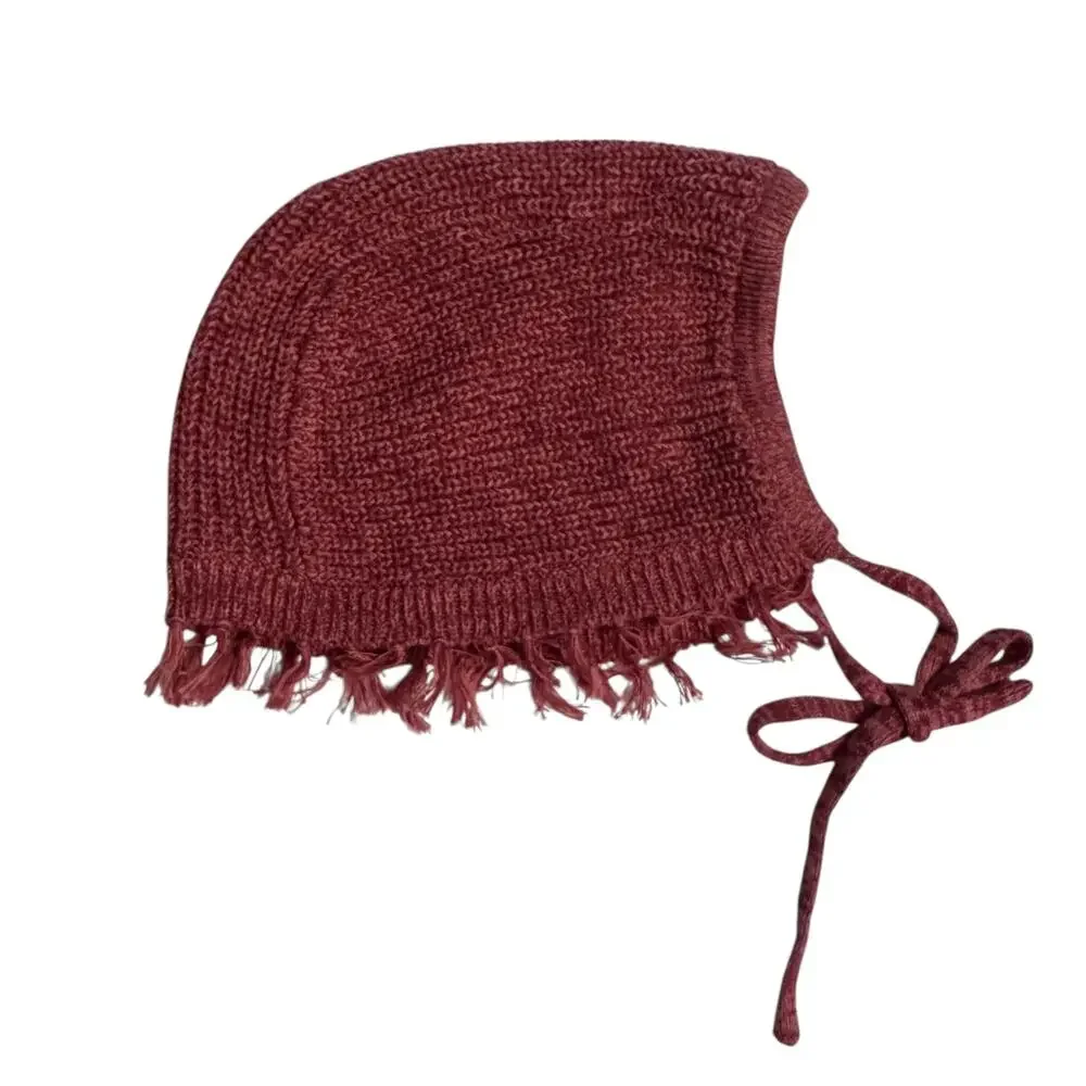 Sparkle Me NEW Strawberry Heather Fringed Bonnet Baby Size 24 Months Outdoor Hat